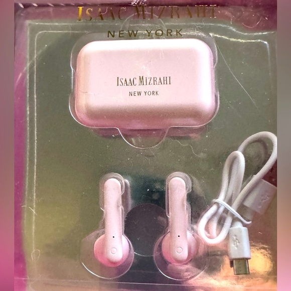 π§π Isaac Mizrahi Pink Wireless Earbuds β Chic Sound on the Go! ππ§ - Picture 7 of 16